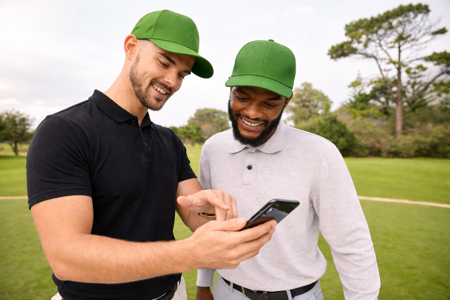 Golfers using Pin Masters during a round