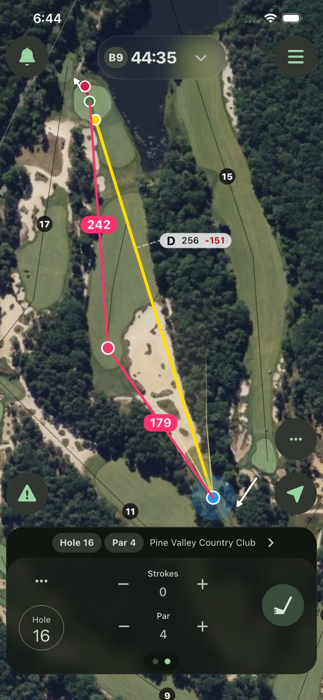 Screenshot showing shot tracking and trends